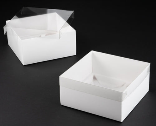 White Bento Box w/ 5 count Cupcake & Mini Cake
