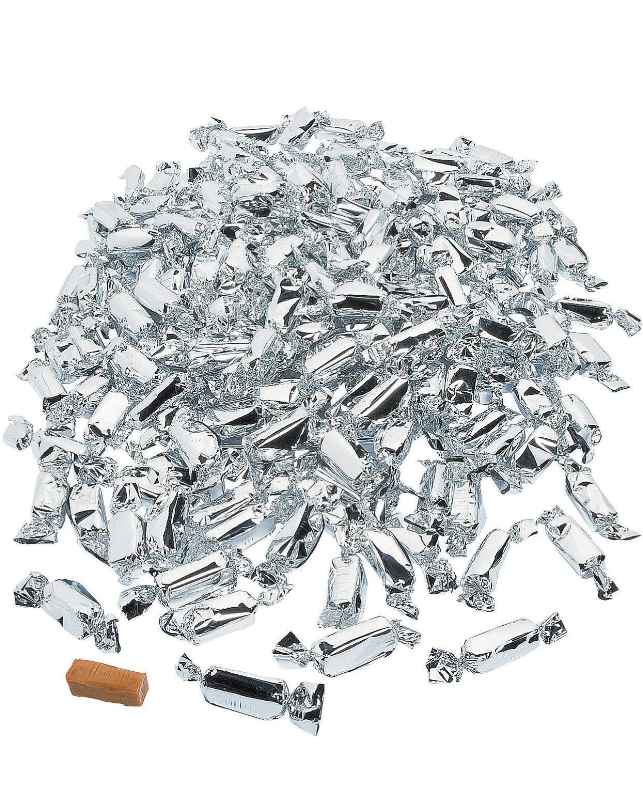 Foiled Wrapped Caramels - Silver