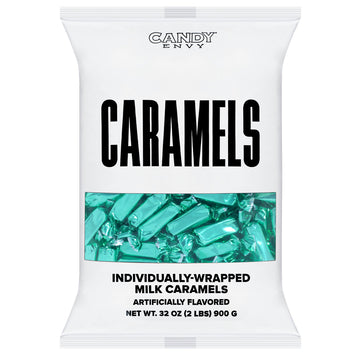 Foiled Wrapped Caramels - Turquoise
