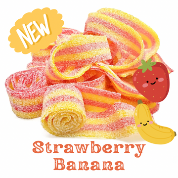Just Enough - 
Strawberry Banana Sour Belts- 6oz
