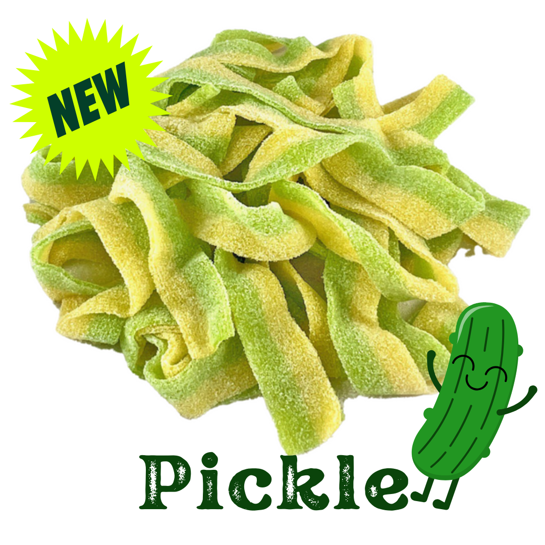 Just Enough - 
Pickle Sour Belts- 6oz