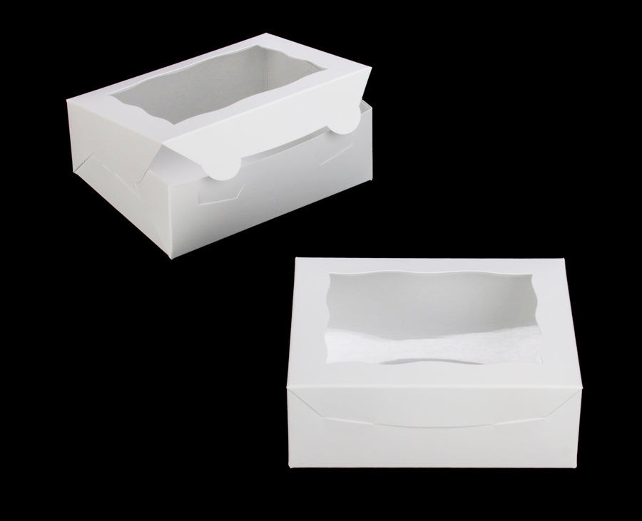 White Lock & Tab Box w/ Window