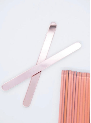 Acrylic Popsicle Sticks  12ct - Rose Gold