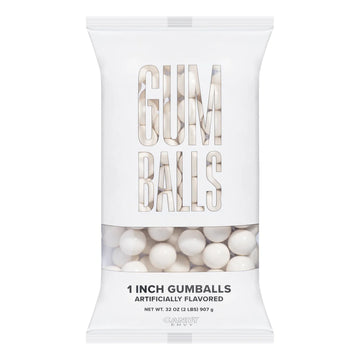 Gumballs 1 inch  - Shimmer White