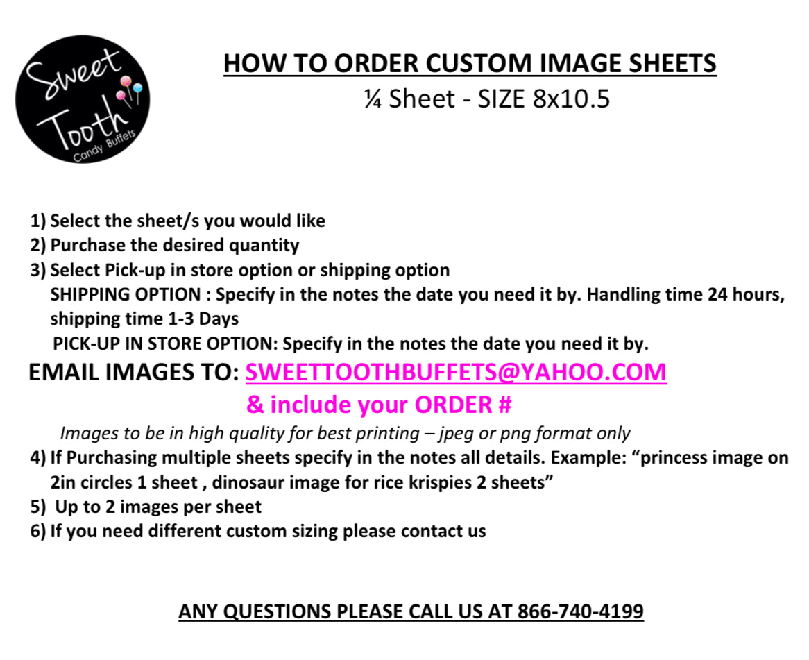 Custom Rice Krispy Edible Image Sheet