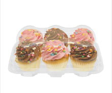 6 Compartment Hinged Cupcake Container
