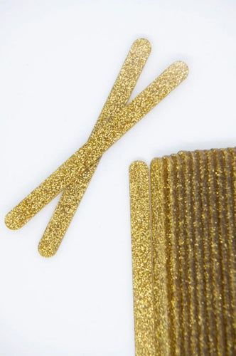 Acrylic Popsicle Sticks  12ct - Gold Glitter