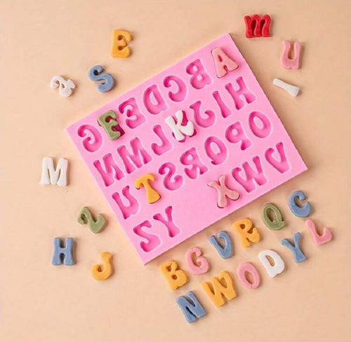 Alphabet Capital Letter Design Silicone Mold - 1pc