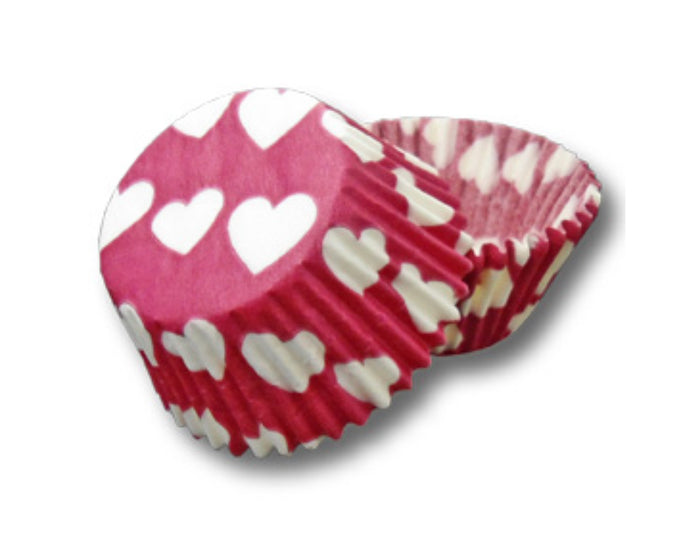 Pink Heart Cupcake Liners Large - Approx 35ct