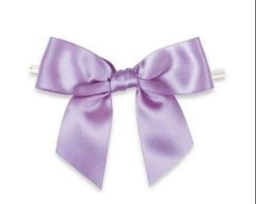 Lavender Bows with Twist Ties 3" - 12ct