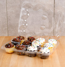 12 Compartment Hinged Cupcake Container