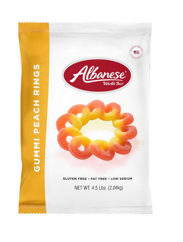Peach Gummy Rings 4.5LBS