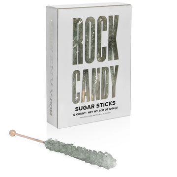 Silver Rock Candy Sticks - 12ct