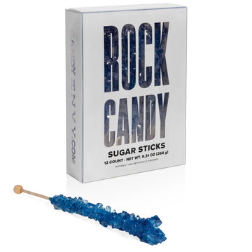 Navy Rock Candy Sticks - 12ct