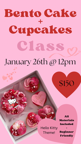 🧁 Bento Cake + Cupcakes Class - Sunday January 26th @12pm