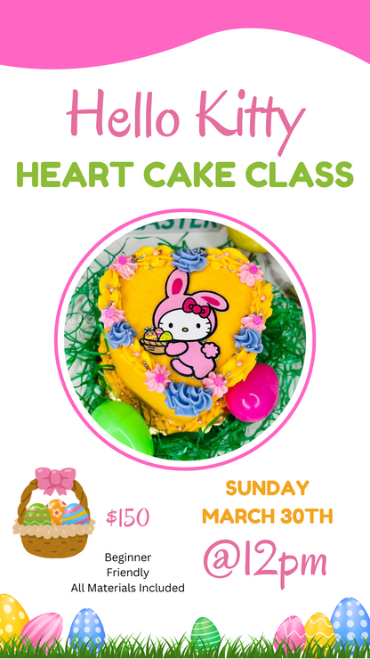 Hello Kitty Heart Cake Class - Sunday March 30th @12pm