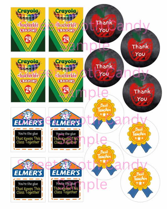 Teacher Appreciation Edible Images
