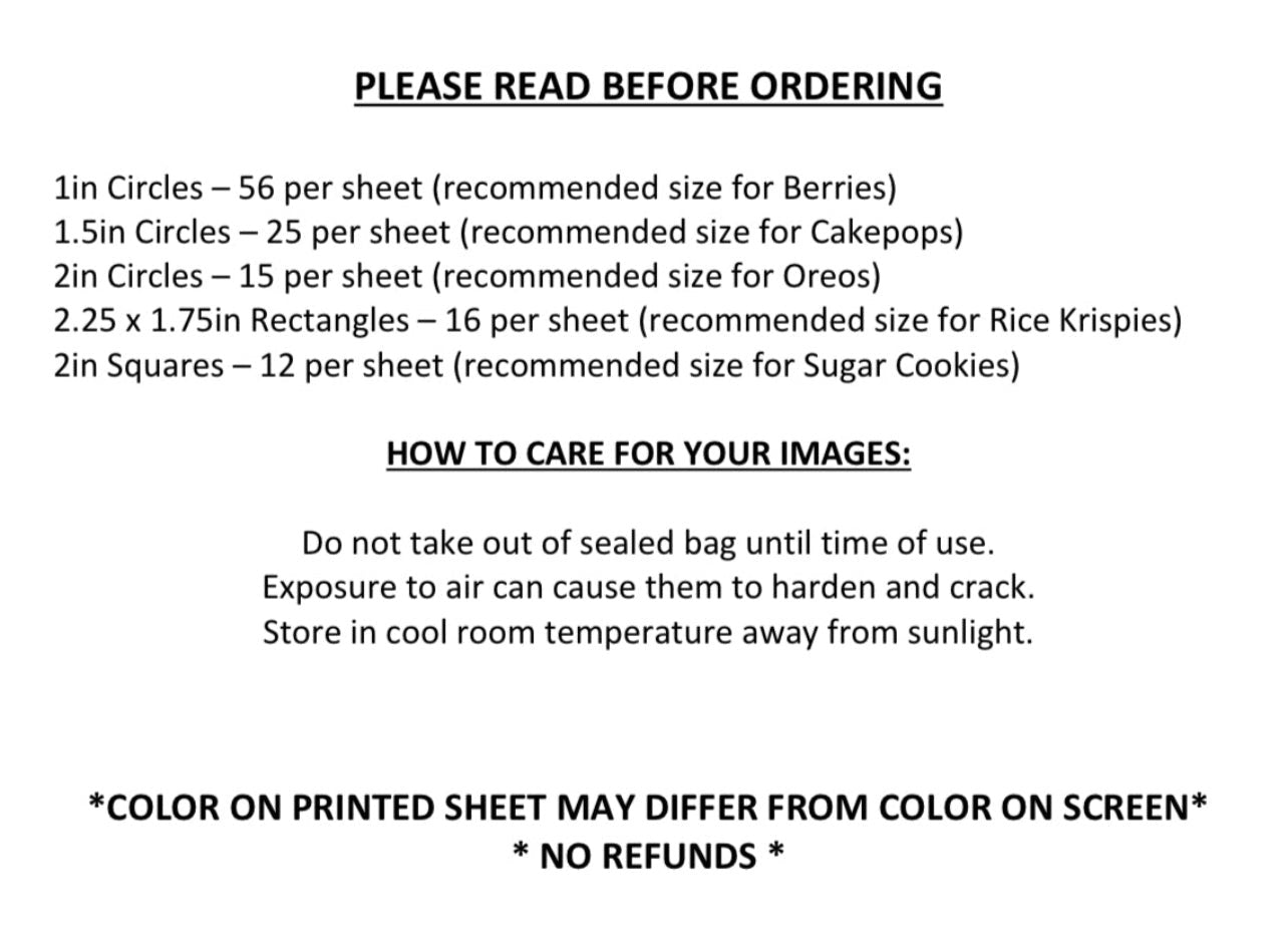 Custom Edible Image Sheet