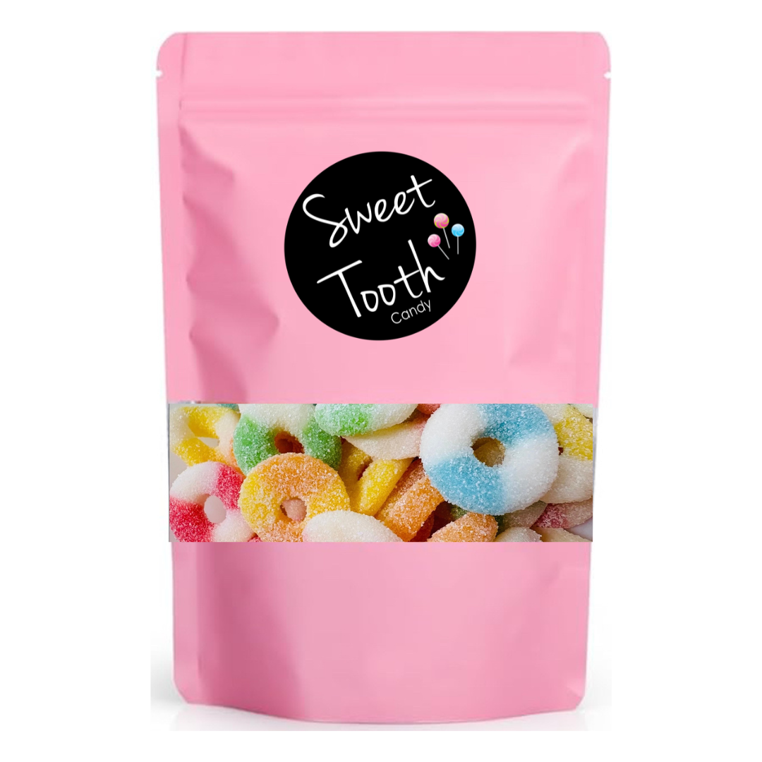 Assorted Sour Gummy Rings - 1LB