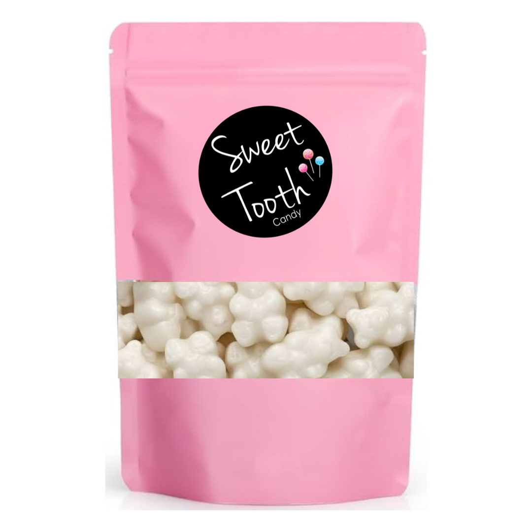 White Strawberry Banana Gummy Bears - 1LB