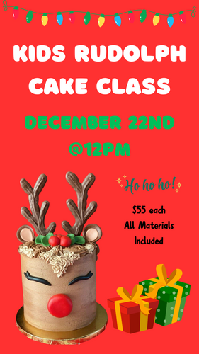 Kids Rudolph Cake Decorating Class 12-22-24 @12pm