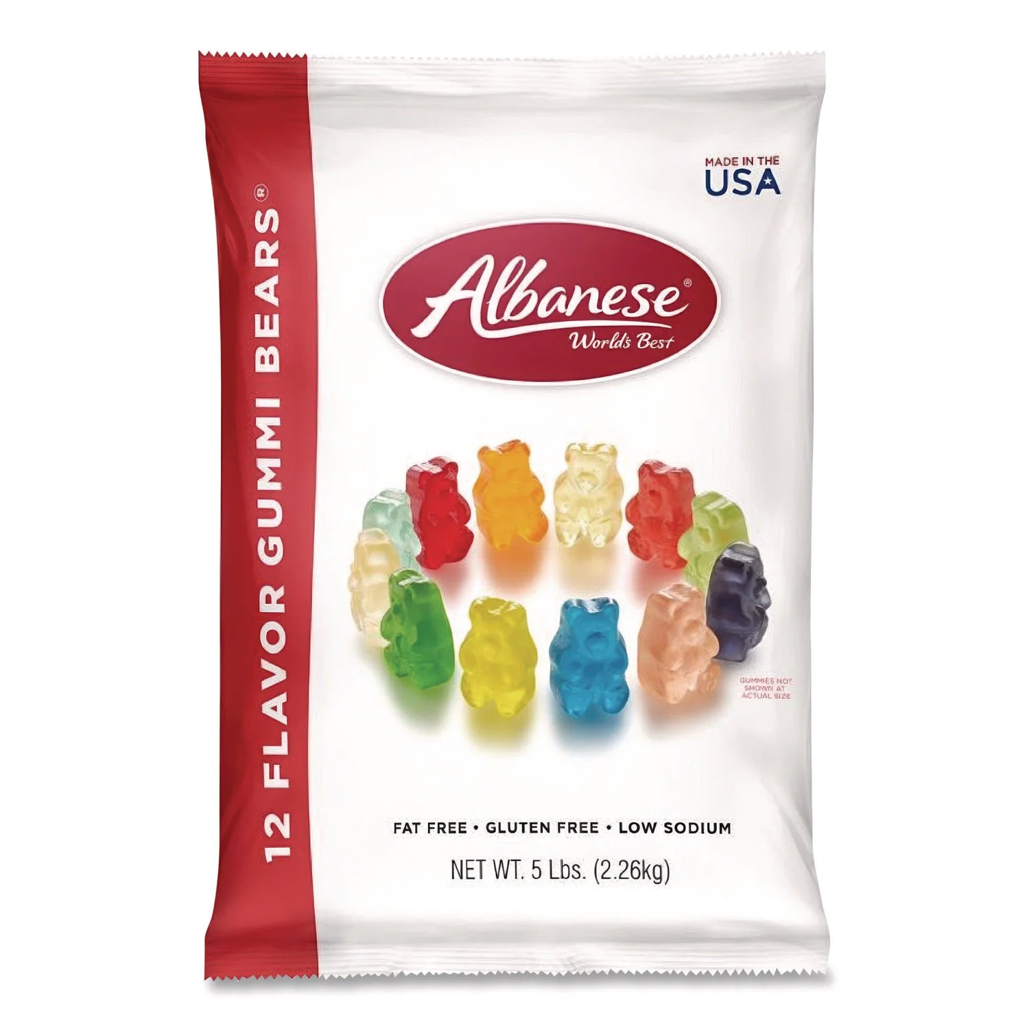 Assorted 12 Flavor Gummy Bears - 5LB