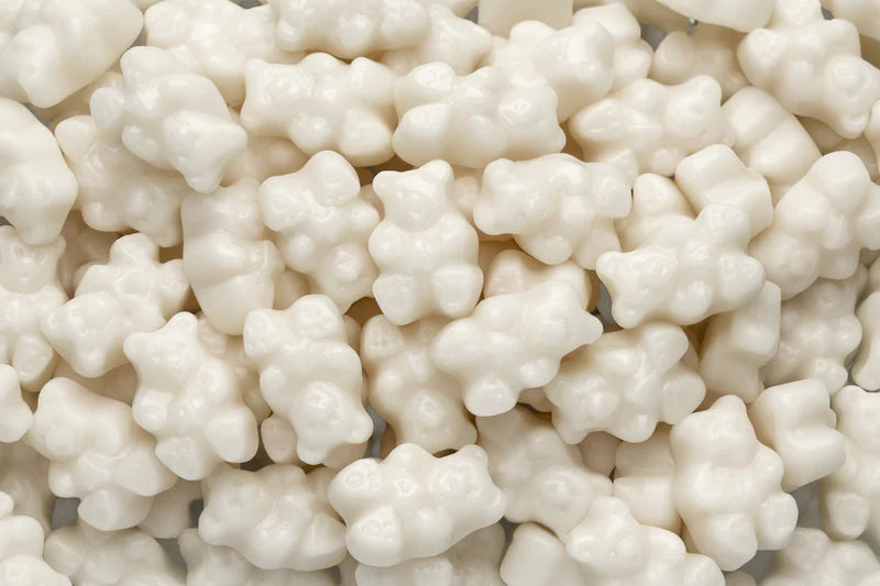 White Strawberry Banana Gummy Bears - 1LB