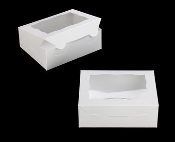 White Lock & Tab Box w/ Window