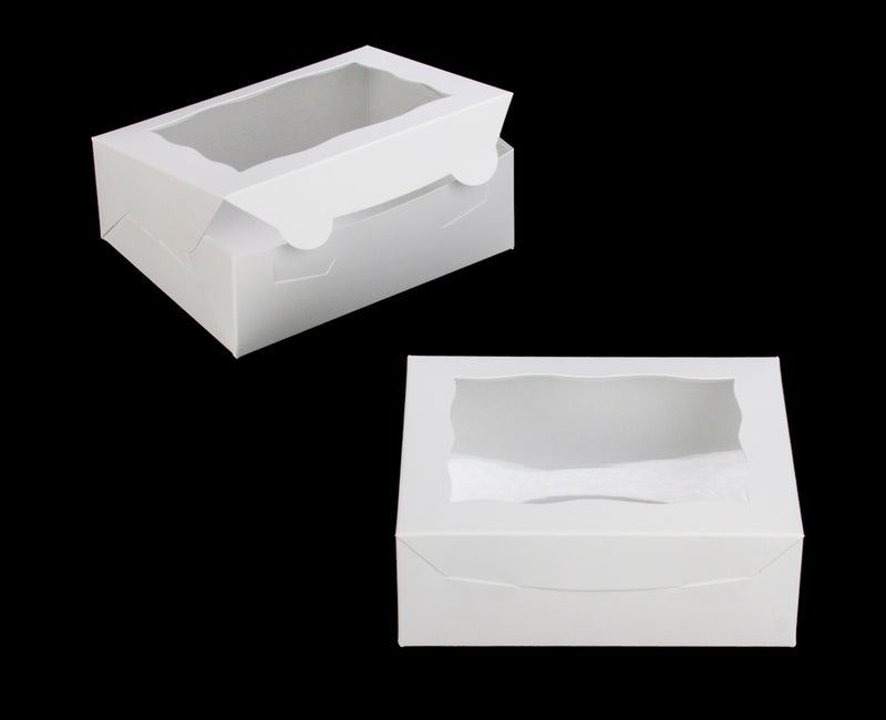 White Lock & Tab Box w/ Window – Sweet Tooth Candy Buffets