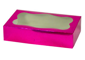 Hot Pink Metallic Box with Window