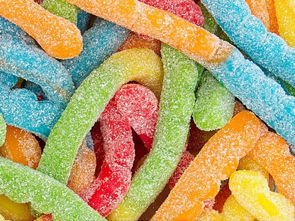 Neon Sour Large Gummy Worms 4.5LB