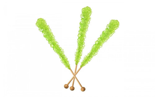 Rock Candy Sticks Lime Green - 18 Count Pack