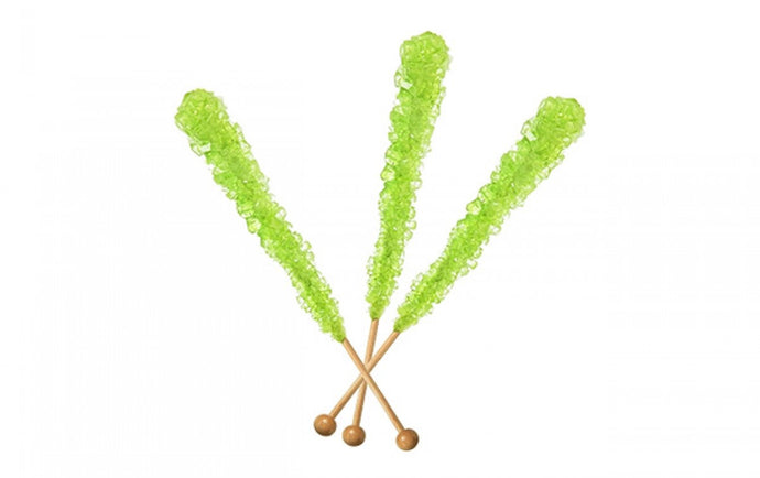 Rock Candy Sticks Lime Green - 18 Count Pack