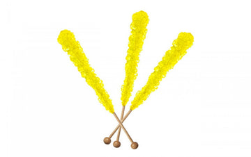 Rock Candy Sticks Yellow - 18 Count Pack