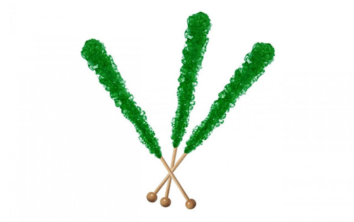 Rock Candy Sticks Green - 18 Count Pack