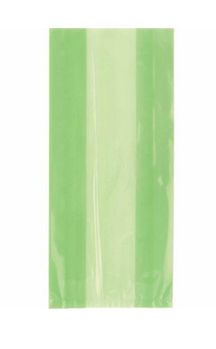 Lime Green Cello Bags - 30 Count
