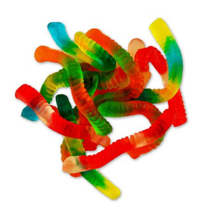 Large Assorted Gummi Worms - 5LB Bulk Bag