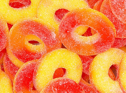 Peach Gummy Rings 4.5LBS