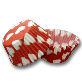 Red Heart Cupcake Liners Large - Approx 35ct