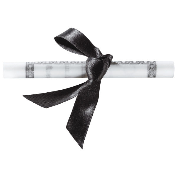 Graduation Diploma w/ Black Ribbon Layon - 1ct