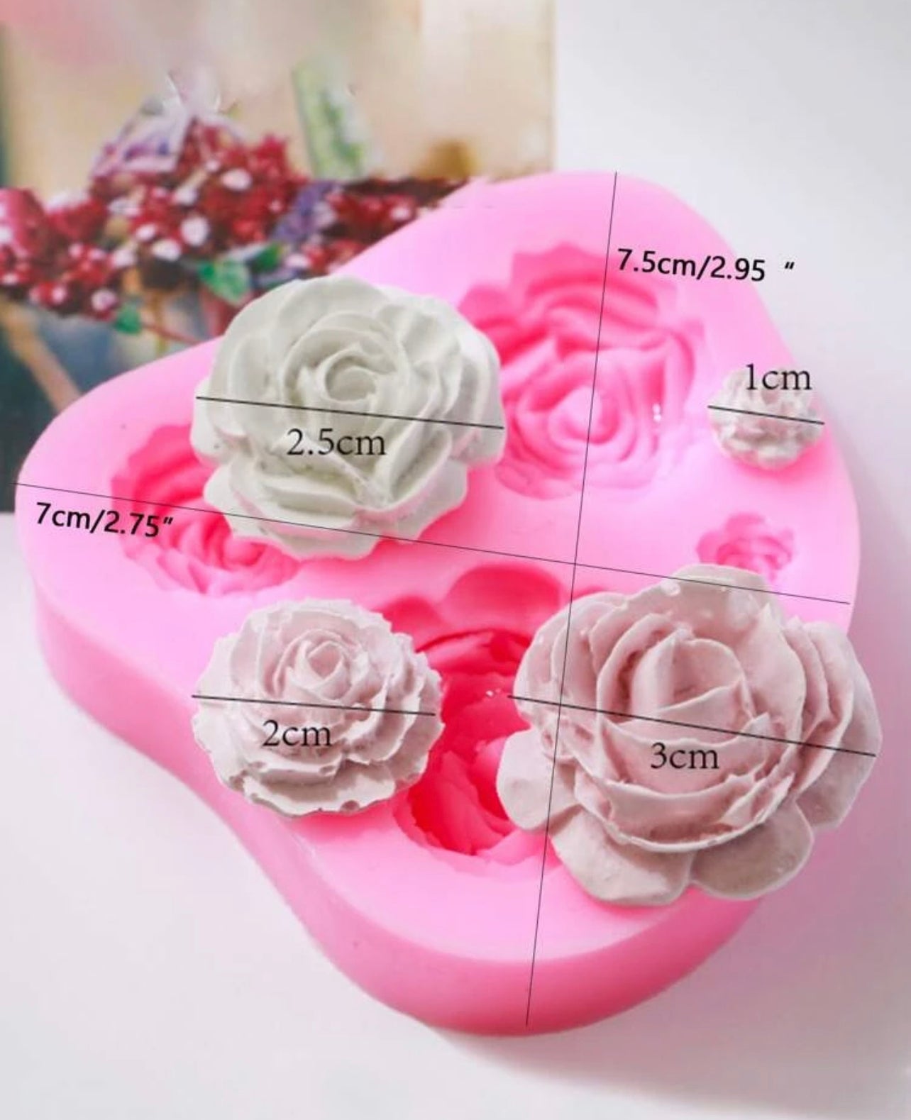 Flower Design Chocolate Silicone Mold - 1pc