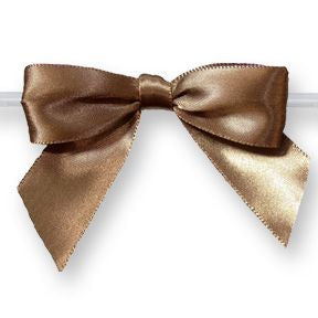 Brown Bow with Twist Ties 3" - 12ct