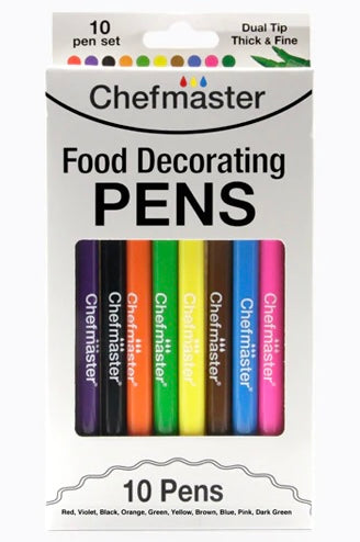 Food Decorating Pens - 10 Color Variety Set
