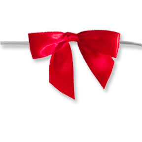 Large Red Bow on Twistie - 12ct