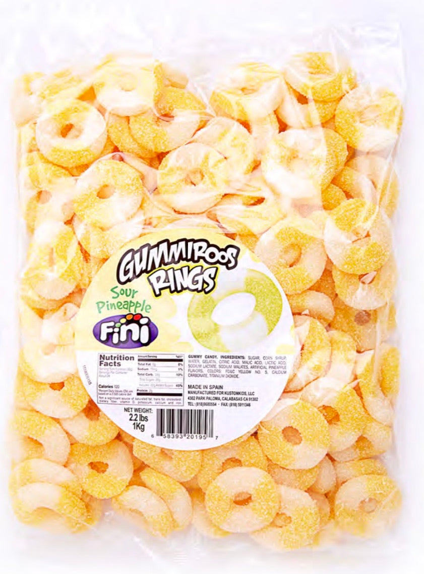 Sour Pineapple Rings - 2.2LB