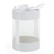 Apple Container w/ Cap & Bow White